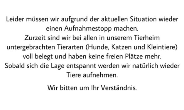 Aufnahmestopp