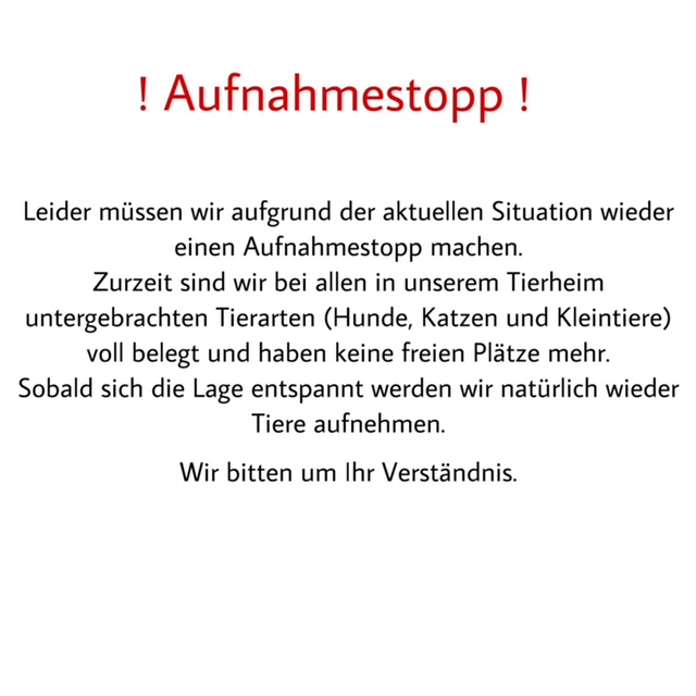 Aufnahmestopp
