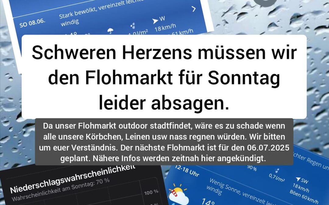 Flohmarkt abgesagt
