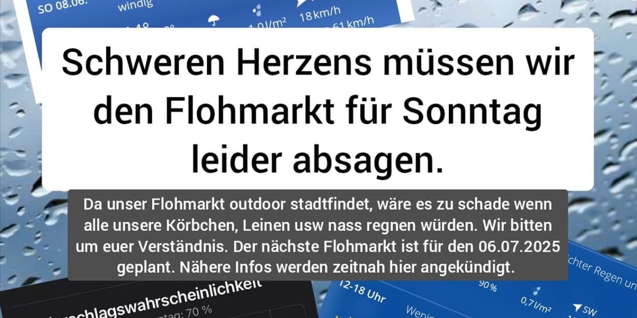Flohmarkt abgesagt