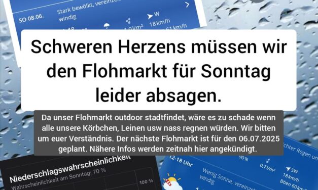Flohmarkt abgesagt