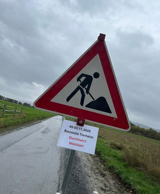 Einschränkungen aufgrund des Umbaus