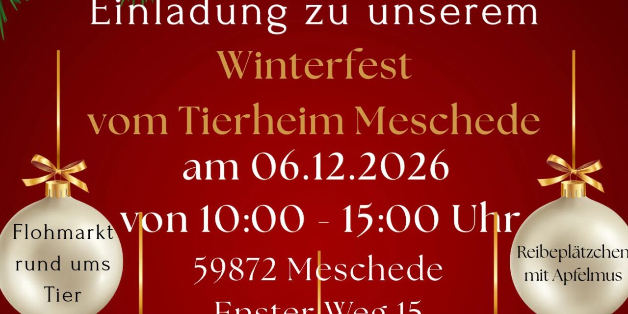 Winterfest 2026 am Tierheim Meschede