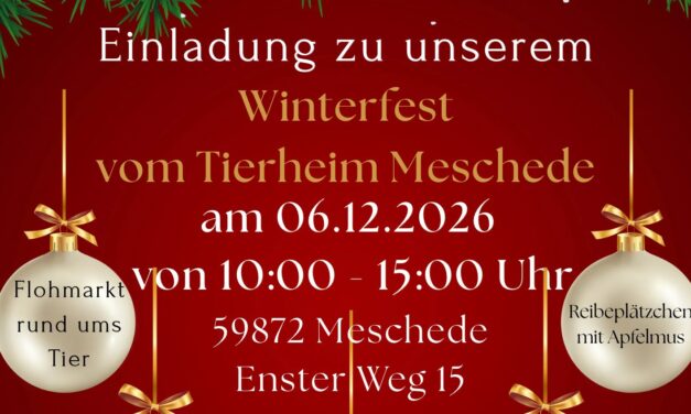 Winterfest 2026 am Tierheim Meschede